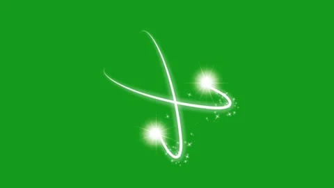 Circling particles motion graphics with green screen background Stock Footage 131135191