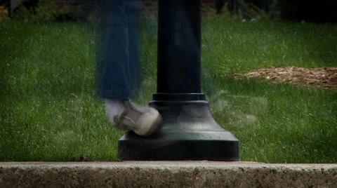 Circling a Post 1 Stock Footage 26345536