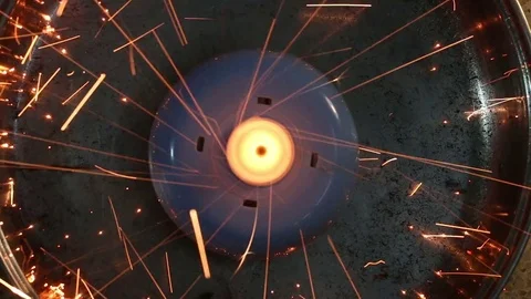 Circling Spark Rings MAC Stock Footage 74725688