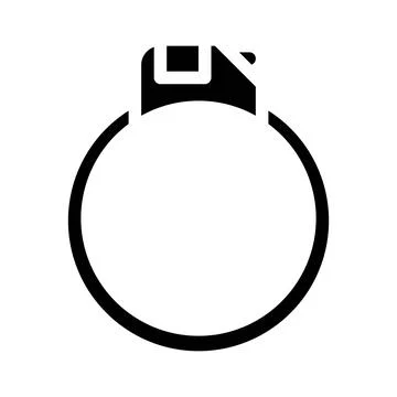 Circometer measuring equipment glyph icon vector illustration Illustrazione stock