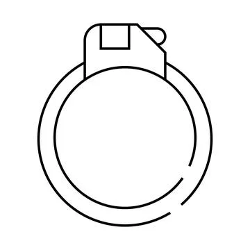 Circometer measuring equipment line icon vector illustration Stock Illustration