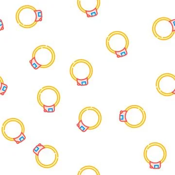Circometer measuring equipment vector seamless pattern Stock Illustration