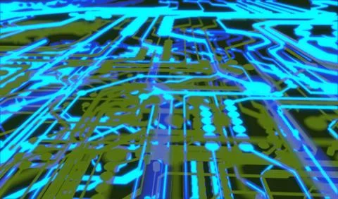 Circuit abstract blue background. Technology background, from series best con Stock Illustration