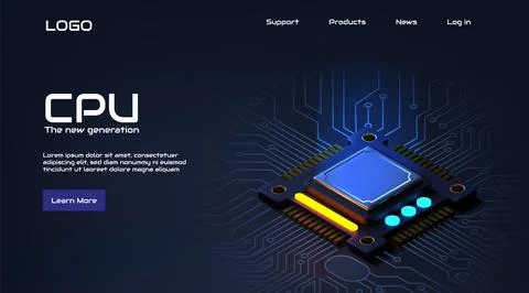 Circuit background. Chip board. CPU microchip. Tech computer information of.. Illustrazione stock