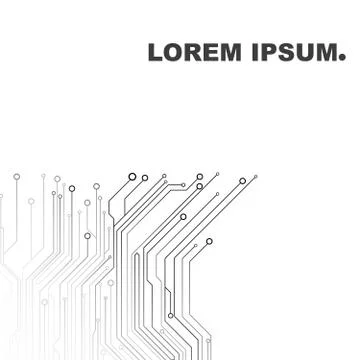 Circuit Background. New technology in design on a white light background. B.. Illustrazione stock