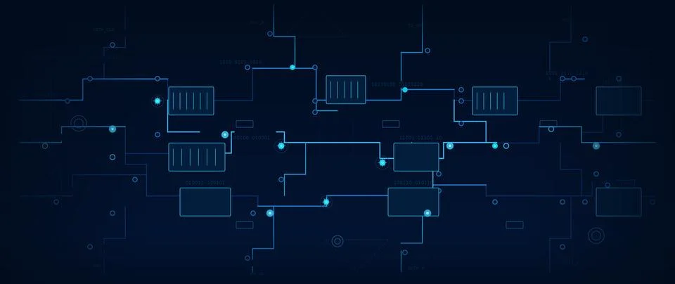 Circuit Background Vector Tech Electronic Pattern Design 스톡 일러스트
