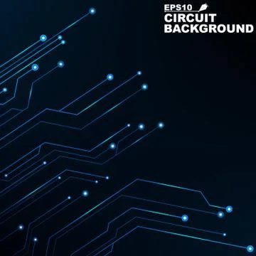 Circuit. Black abstract background of digital technology. New technologies .. Stock Illustration