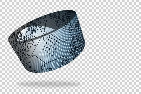 Circuit board on abstract screen Stock Illustration