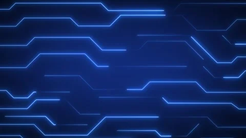 Circuit board abstract technology animation loops blue neon patterns. Board.. Stock Footage 341129783