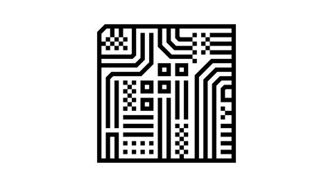 Circuit board ai integration line icon animation Stock Footage 326124558