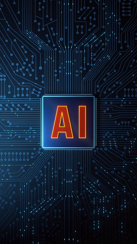 Circuit board, AI processor (artificial intellignece), motherboard, big data. 库存影片 333975956