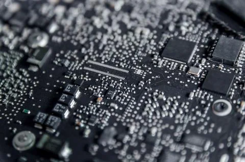 Circuit board and electronic computer hardware, Repair of electronic contro.. Stock Photos