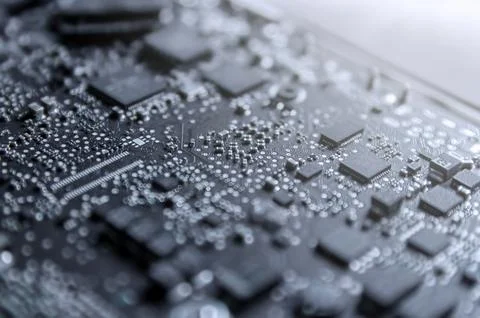 Circuit board and electronic computer hardware, Repair of electronic contro.. Stock Photos