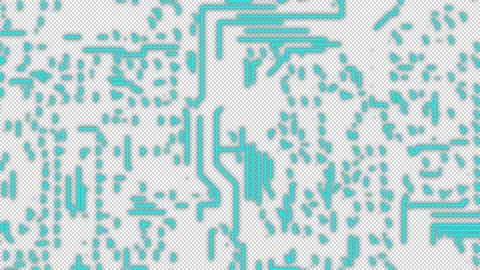 Circuit board animation loop video with alpha channel Stock Footage 183820658