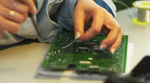 Circuit Board assembly Stock Footage 68838469