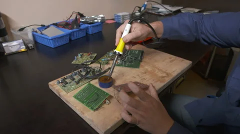 Circuit Board assembly Stock Footage 68838472