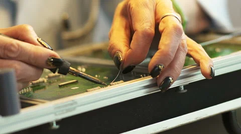Circuit Board assembly Stock Footage 68838473