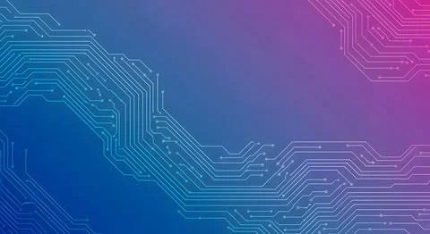 Circuit board background, blue and pink digital lines representing technolo.. イラスト素材