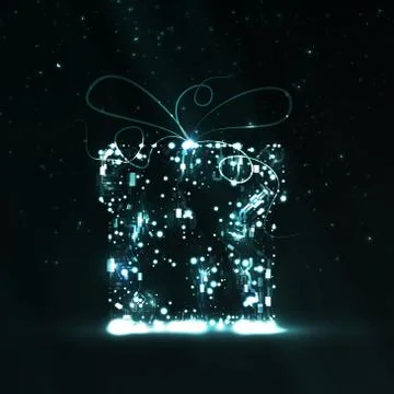 Circuit board background, christmas gift Stock Illustration
