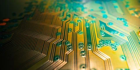 Circuit board background. Electronic circuit board texture. Computer technology 스톡 사진