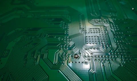Circuit board background. Electronic circuit board texture. Computer technology Foto stock