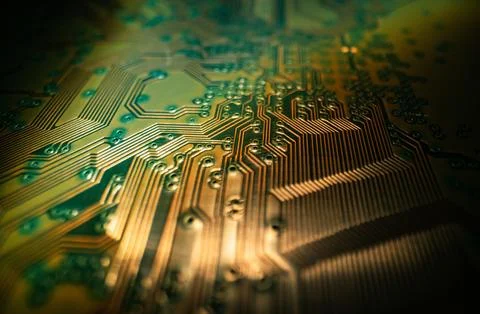 Circuit board background. Electronic circuit board texture. Computer technology Foto stock