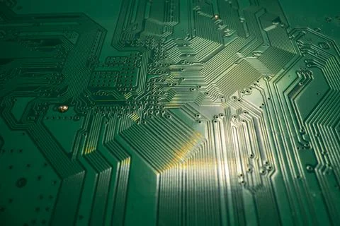 Circuit board background. Electronic circuit board texture. Computer technology Foto stock