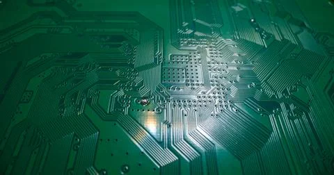 Circuit board background. Electronic circuit board texture. Computer technology Foto stock
