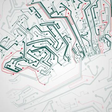 Circuit board background Stock Illustration
