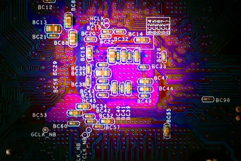 Circuit board background Foto stock