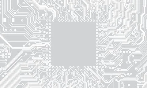 Circuit board background. Technological concept design, light background, space Stock Illustration