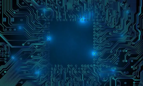 Circuit board background. Technological concept design. Digital, analog circuit Stock Illustration