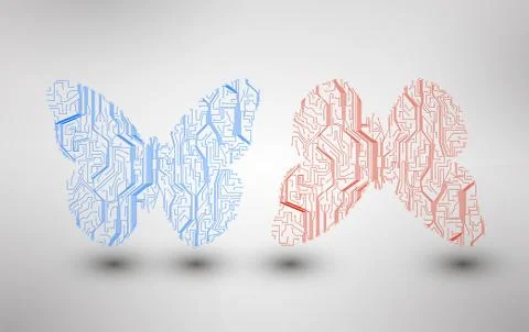 Circuit board background, technology illustration Stock Illustration