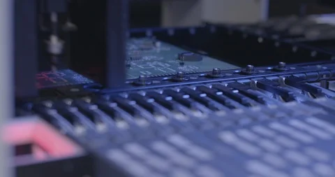 Circuit Board Being Assembled Stock Footage 115921025