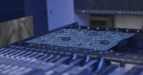 Circuit Board Being Assembled Stock Footage 115921376