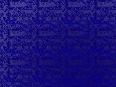 Circuit board on a blue background. Pattern イラスト素材