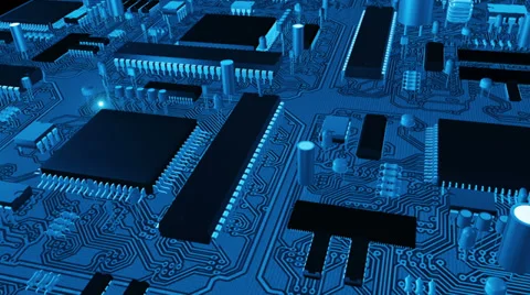 Circuit board blue Видео 39266938
