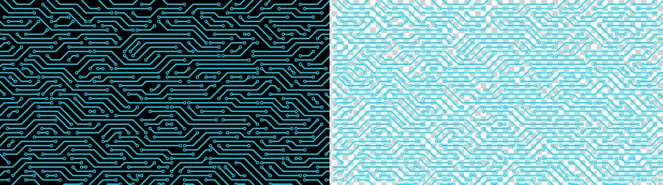 Circuit board blue seamless pattern. Technology background.  스톡 일러스트