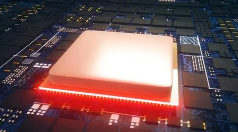 Circuit board, central computer processors CPU concept, close up of mother... 스톡 사진