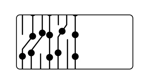 Circuit Board Chip Rectangle Icon 動画素材 340305716