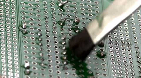 Circuit board cleaning with alcohol Stock Footage 10588902
