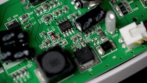 Circuit board close up electrical repairs. Stock Footage 308747729