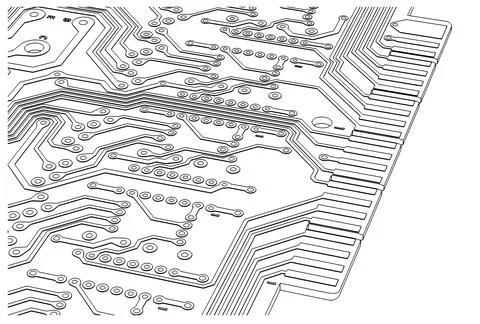 Circuit board close-up Stock Illustration