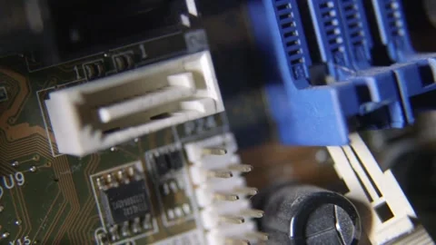 Circuit Board Close Up Pan Stock Footage 164379460