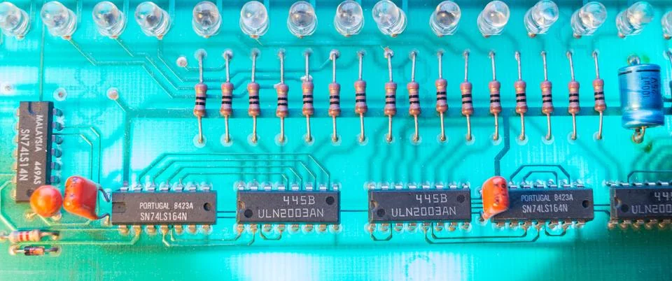 Circuit board close up Stock Photos