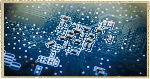 Circuit board closeup Foto stock