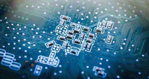 Circuit board closeup Stock Photos