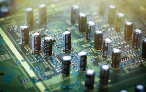 Circuit board closeup Stock Photos