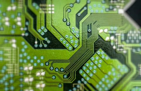 Circuit board closeup Stock Photos