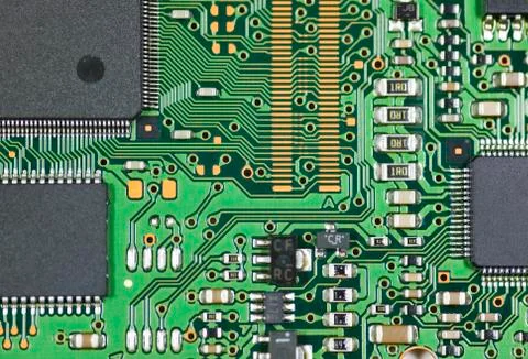 Circuit board closeup Stock Photos